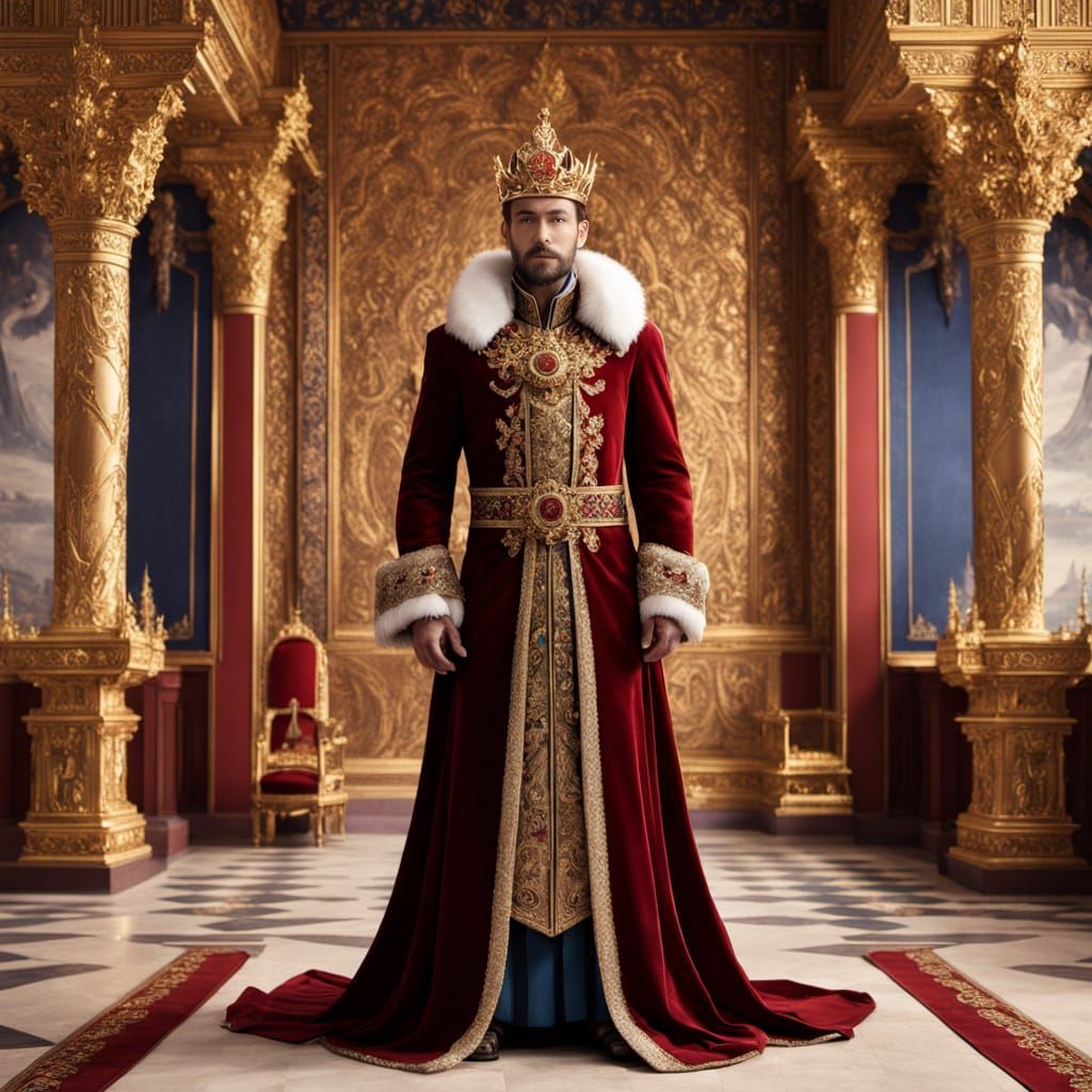 Majestic King in Royal Palace