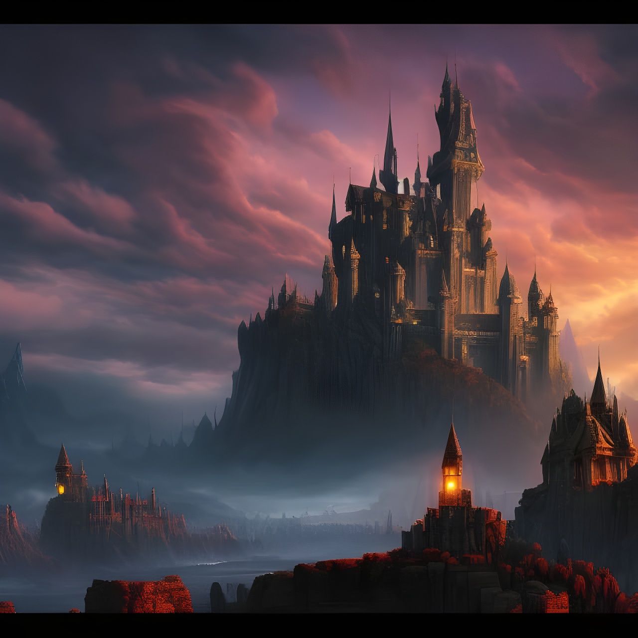 Intricate fantasy castle 400 - AI Generated Artwork - NightCafe Creator