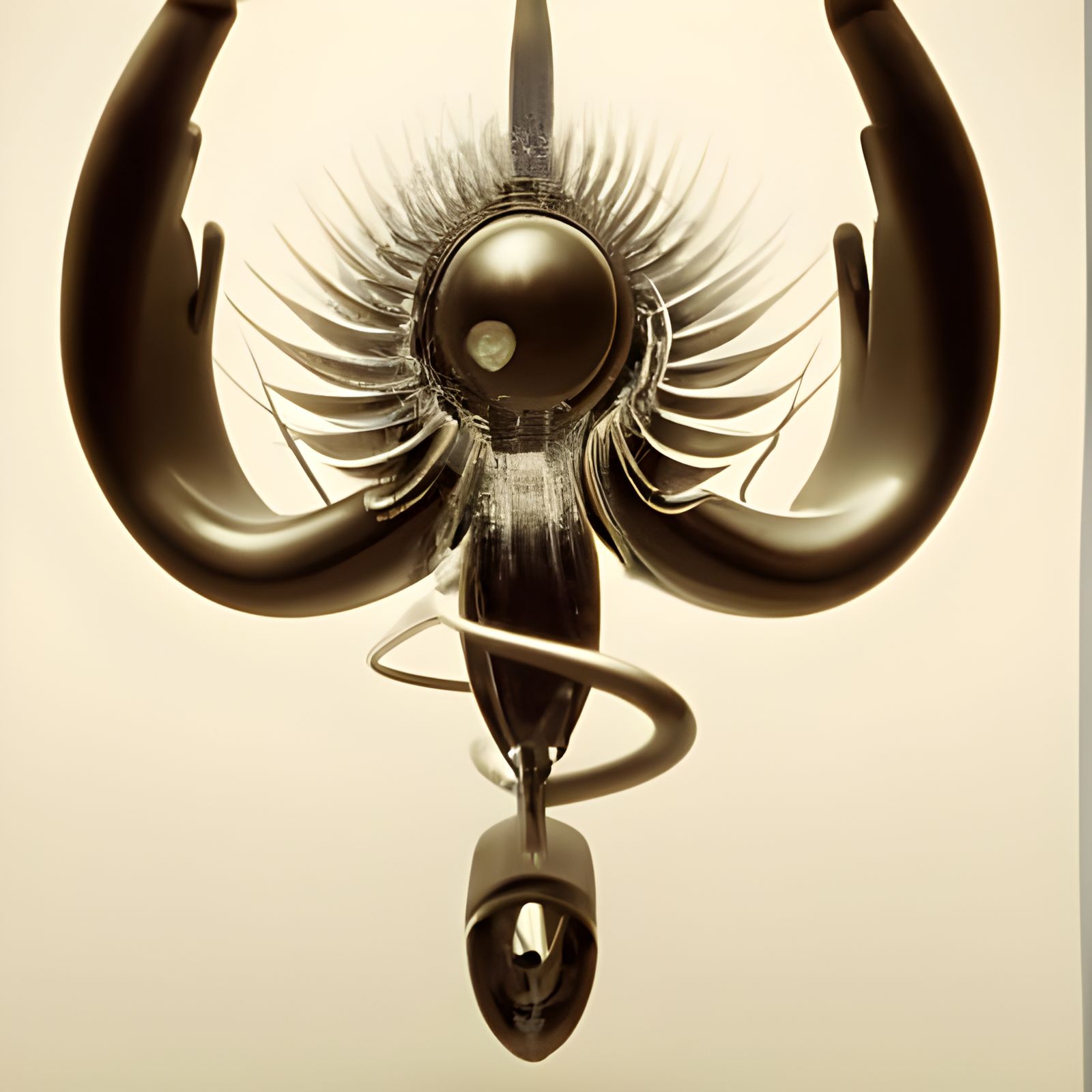 Gothic horror art, with sepia shadow depth 3