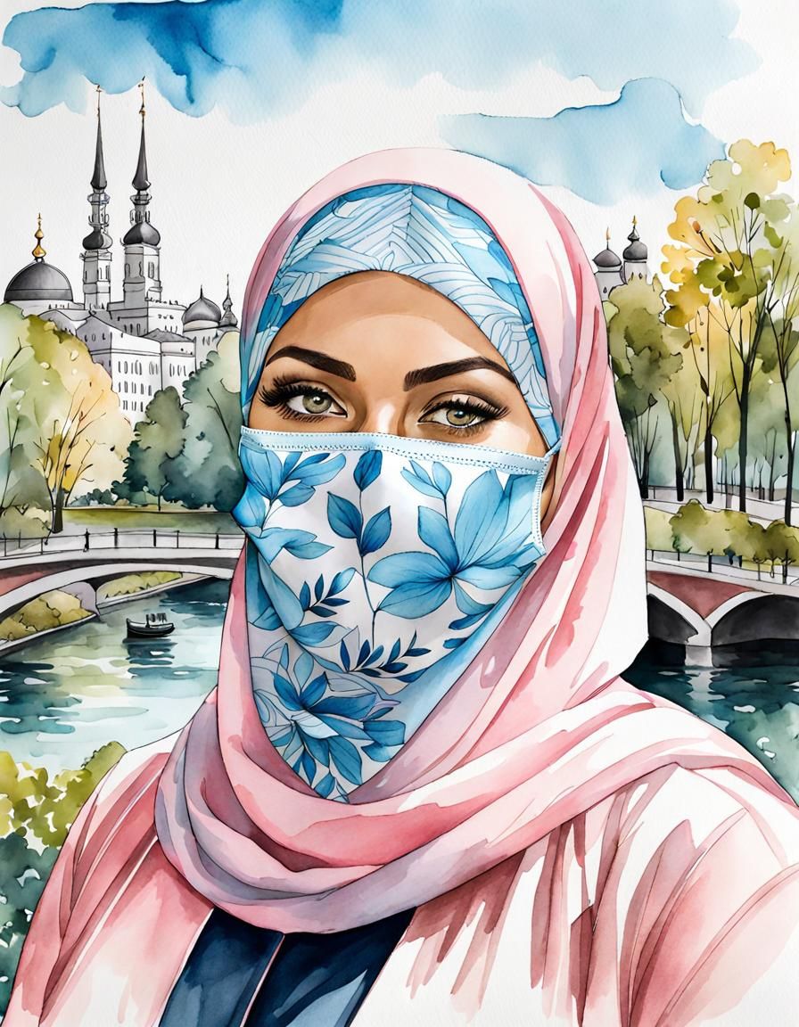 Masked Beauty 👑 🧕 ❤