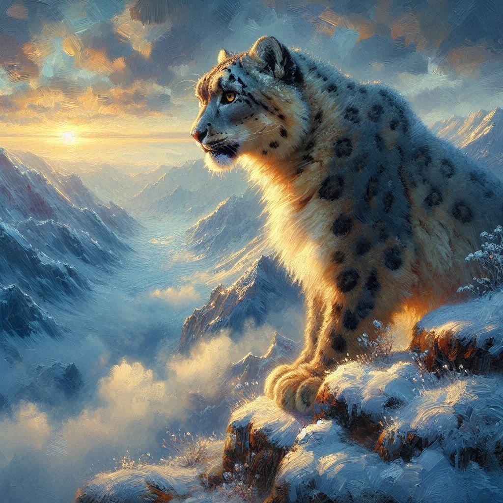 Majestic Snow Leopard