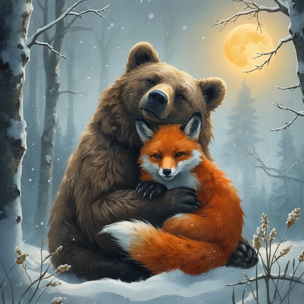 Winter-Time with friends   by @Andrachiel