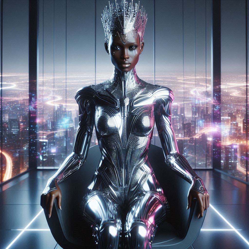 Futuristic Tech Queen in Africa