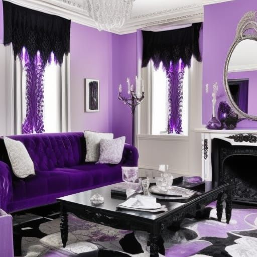 Ethereal Gothic Living Room With Black Walls Black Gothic Windows With   CpablSPFxurs7S53xW1e  3  77nkv 