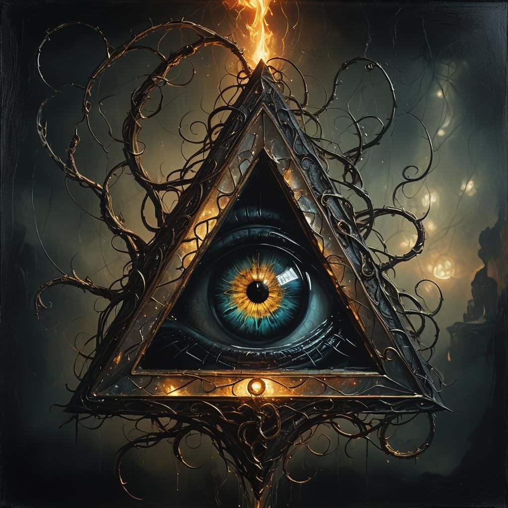 A cinematic film still of a dark fantasy illustration with a...