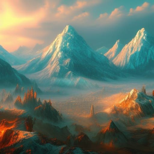 Mount Babylon - AI Generated Artwork - NightCafe Creator