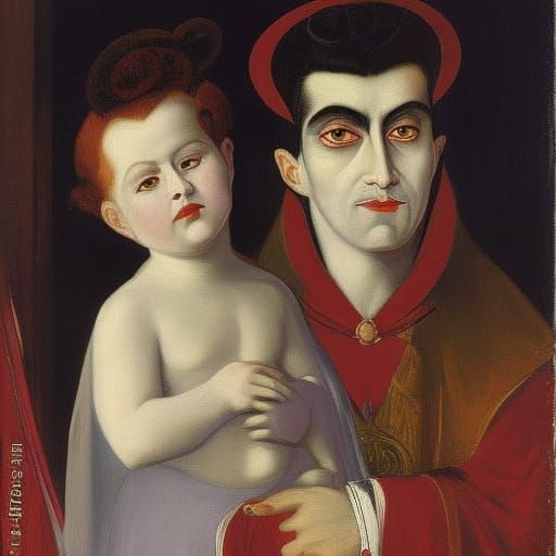 Good and smart vampire lord with two siamese cats 
By Mikhai...