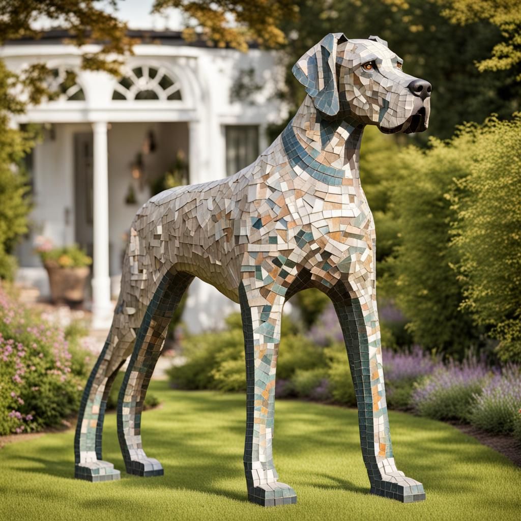 A Great Dane statue AI Generated Artwork NightCafe Creator