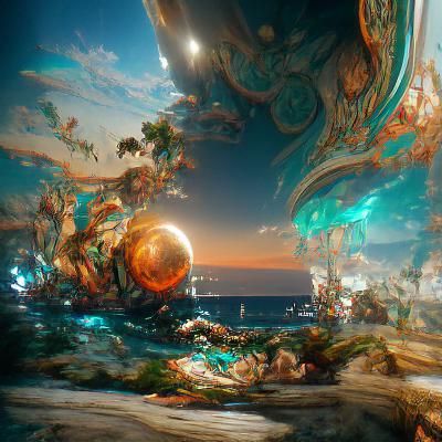 sunset on an ocean