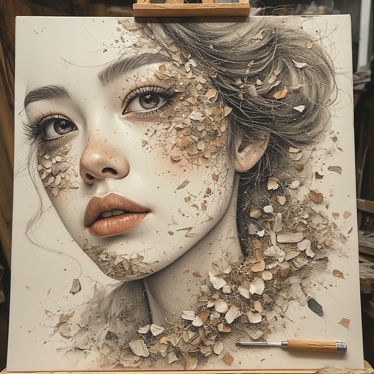 Pencil shavings and graphite