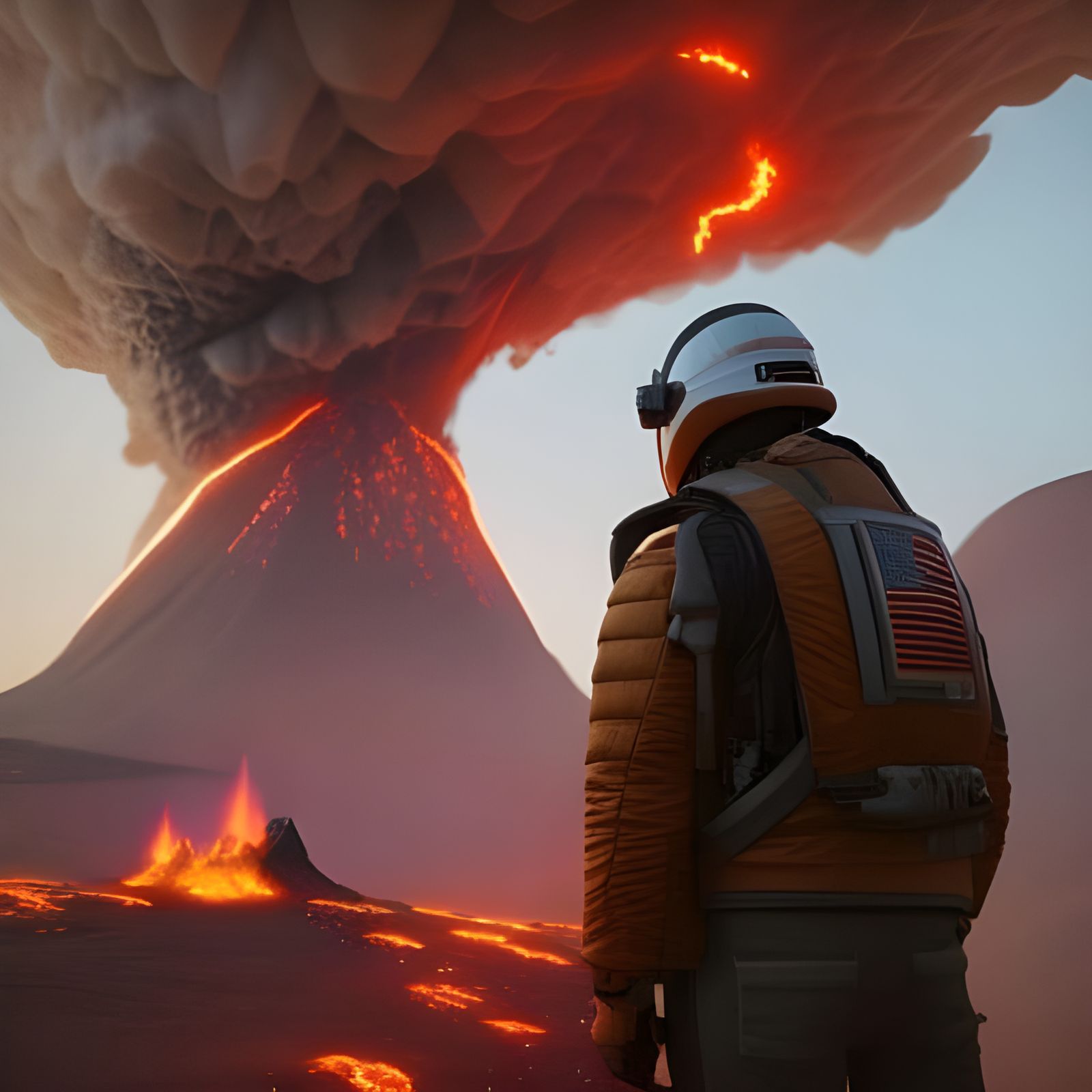 The Eruption on Mars.
