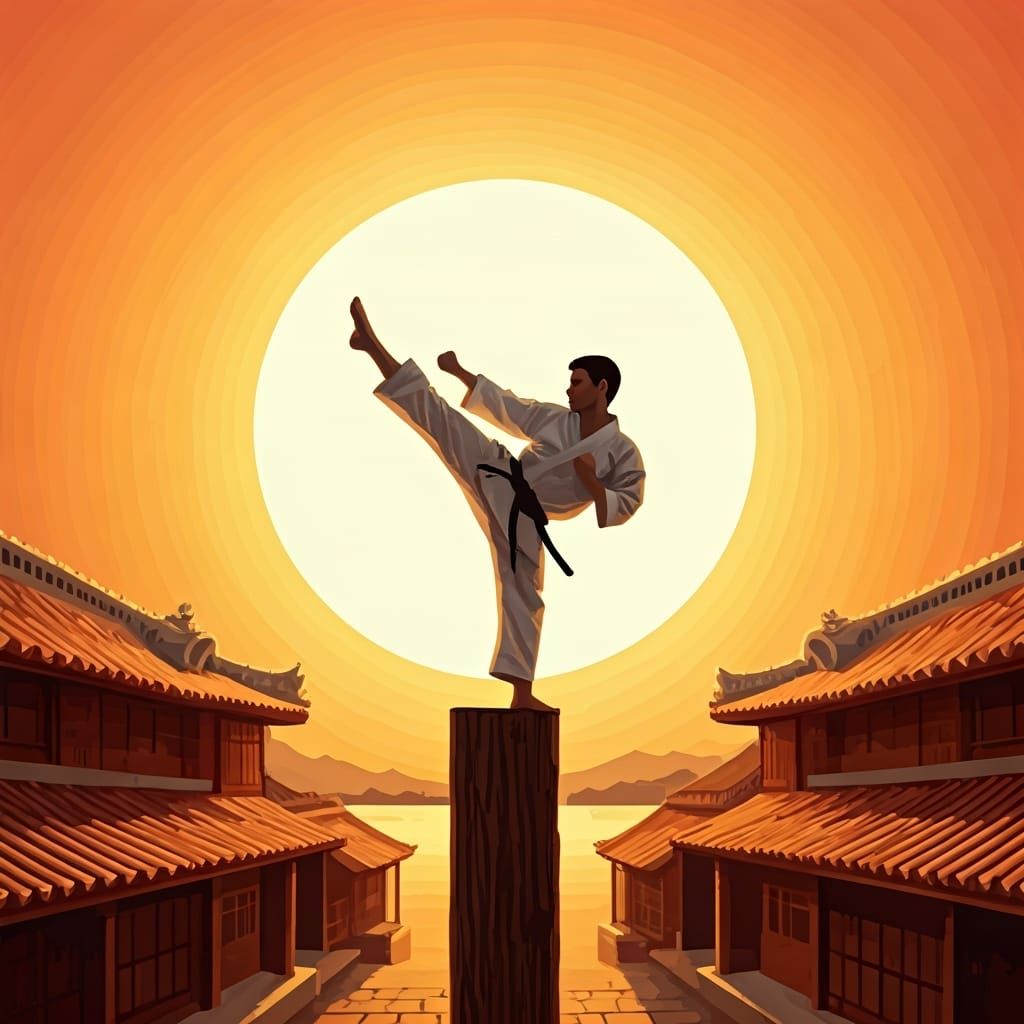 A karate sidekick on a pole  by @axelb