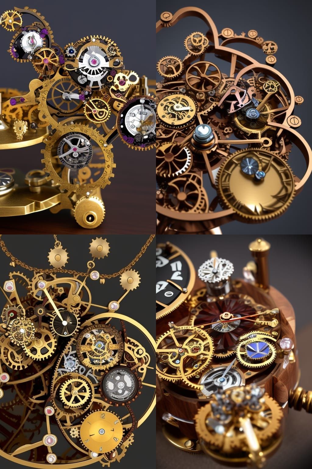 Gemstone clockwork, steampunk bouquet