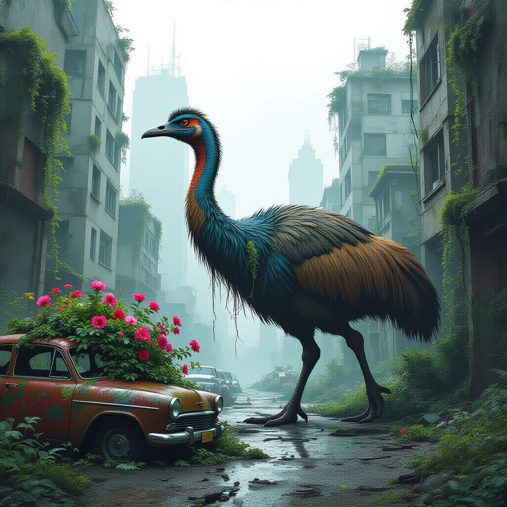 giant moa bird of NZ  by @bronfoth