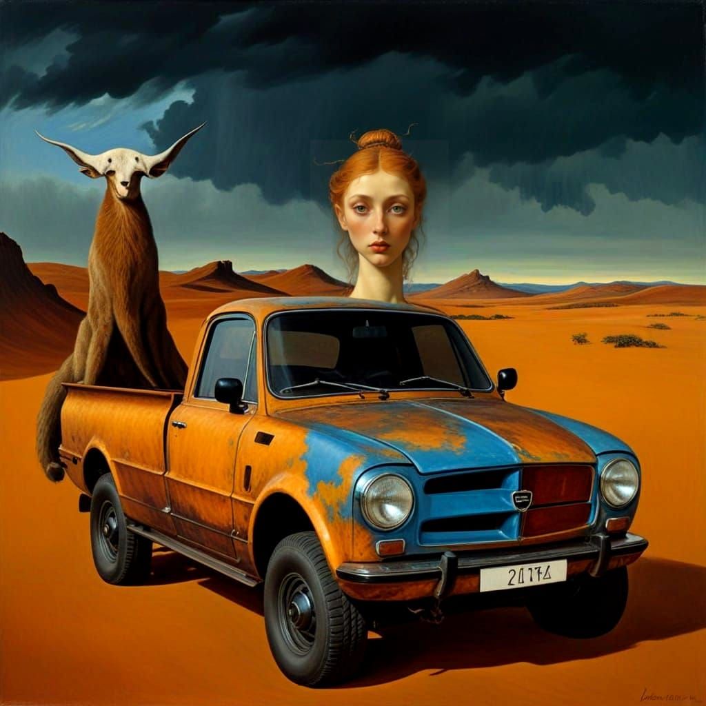 Ethereal Stormscape in Hyperrealistic Pre-Raphaelite Style