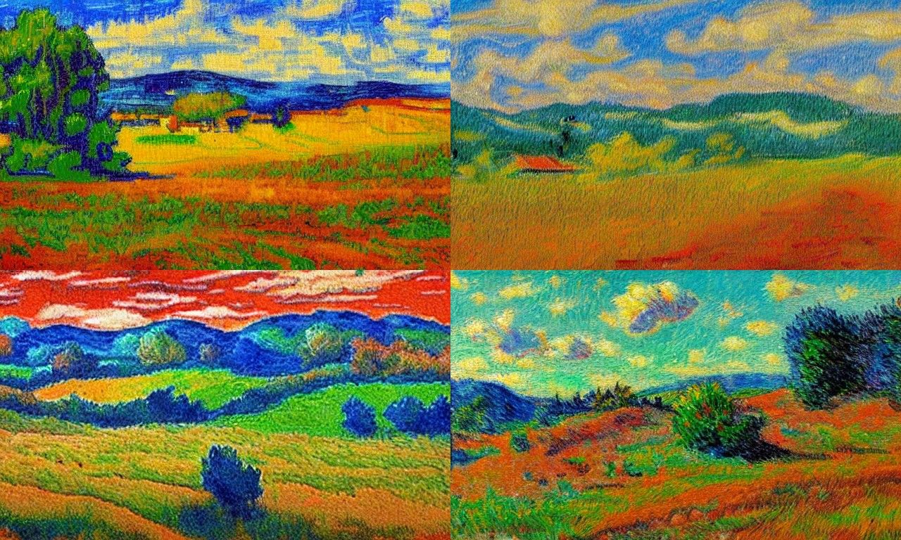 Landscape in the style of Post-impressionism