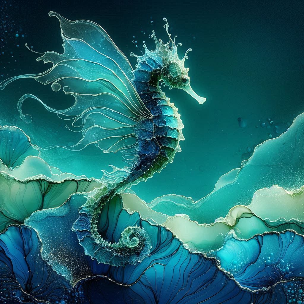 Turquoise Sea Horse