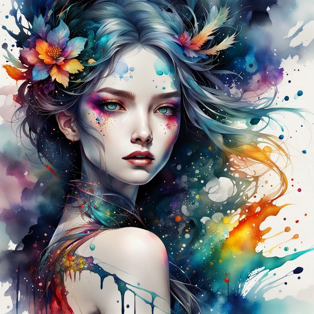 Stylized Watercolor Art in a Fantastical World