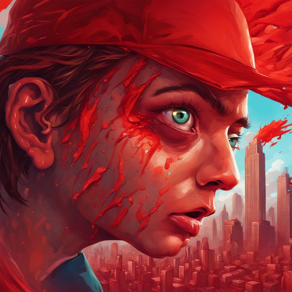 Red mitant eyes gazed down on Hunger City