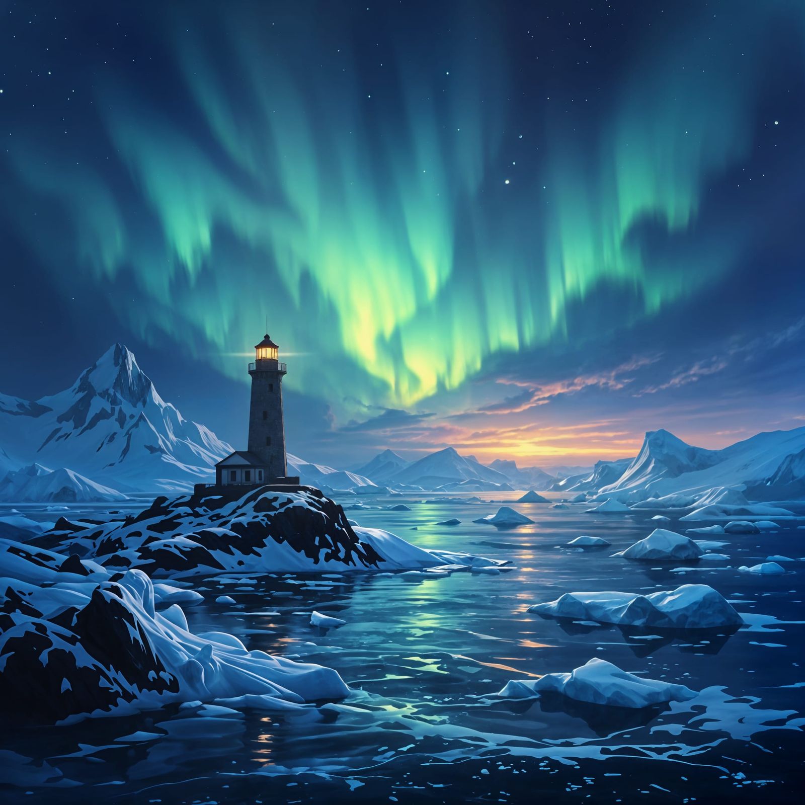 Northern lights.  by @Lost Libram