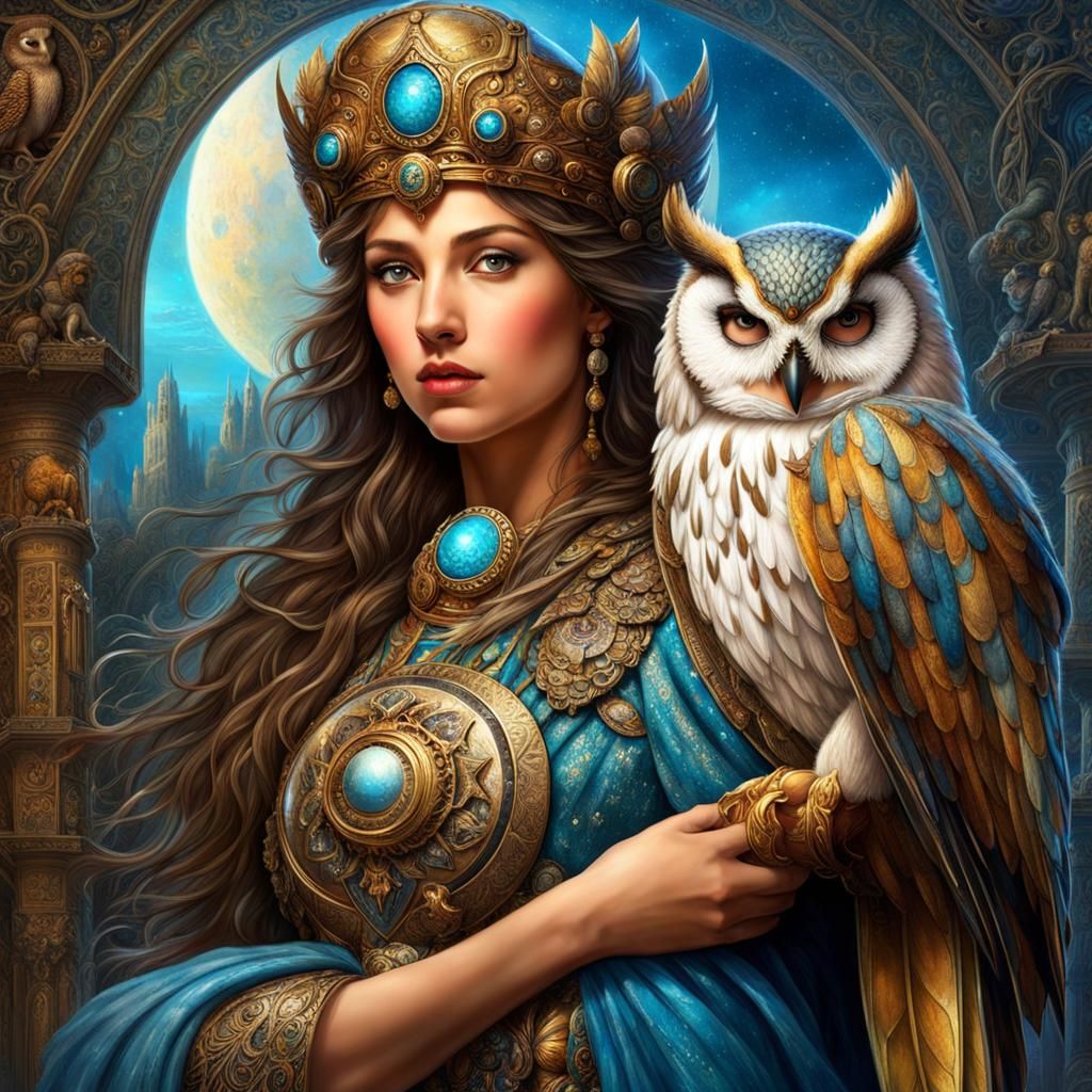 Athena, Daughter of Zeus - AI Generated Artwork - NightCafe Creator