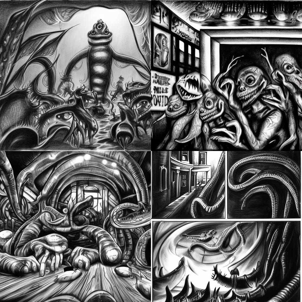 Innsmouth Peoples city festival. Comic