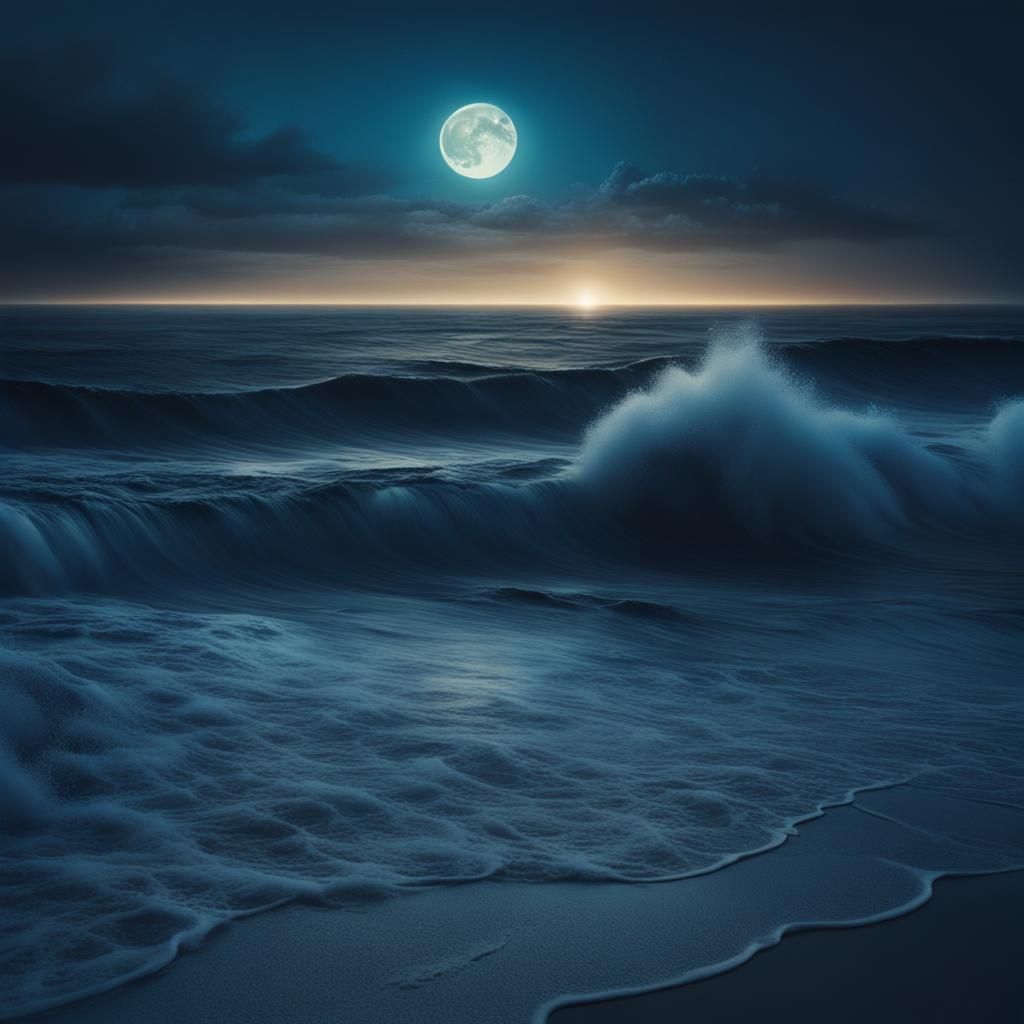 I want to create a video of Beach with dark blue water in th...