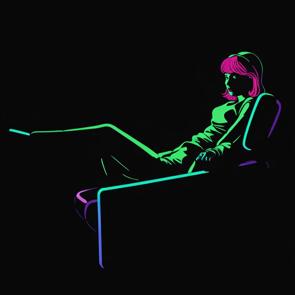 A neon lady