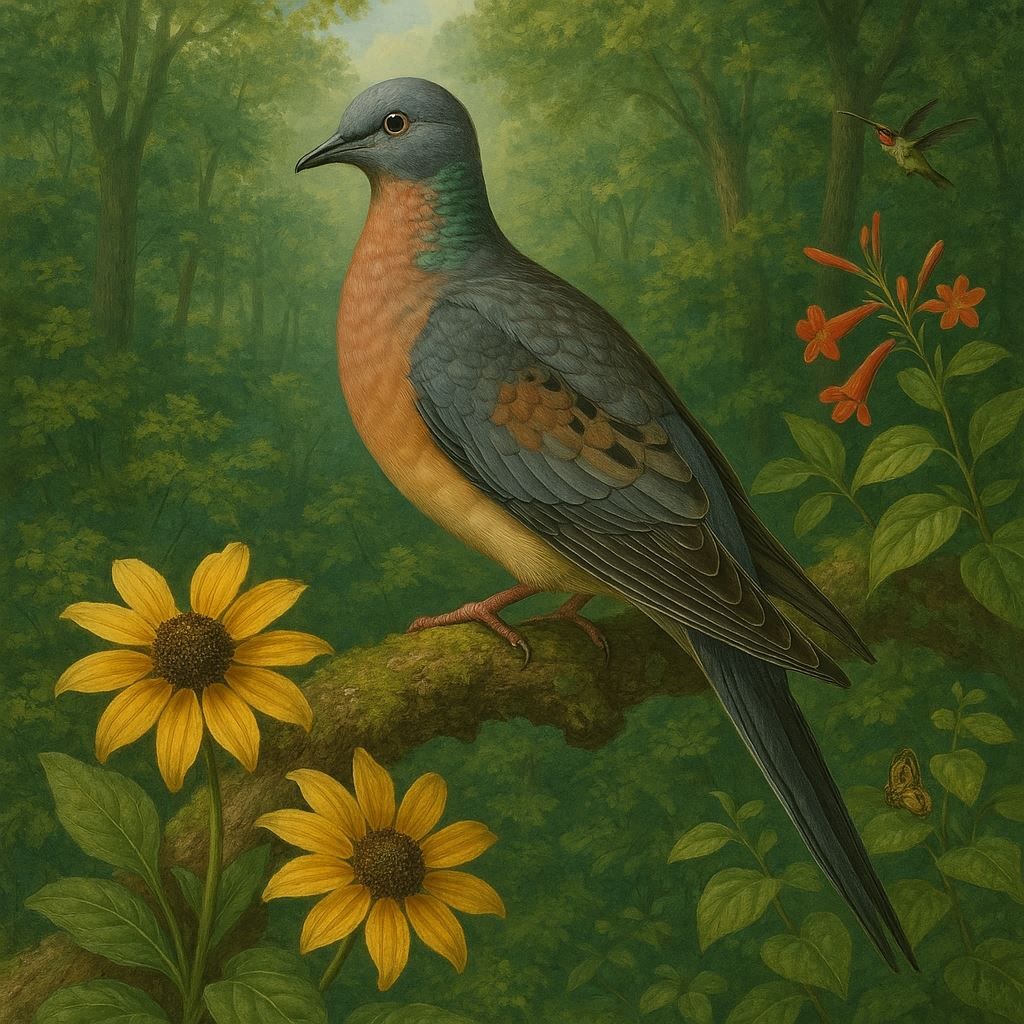 The Passenger Pigeon (Scientific name: Ectopistes migratoriu...