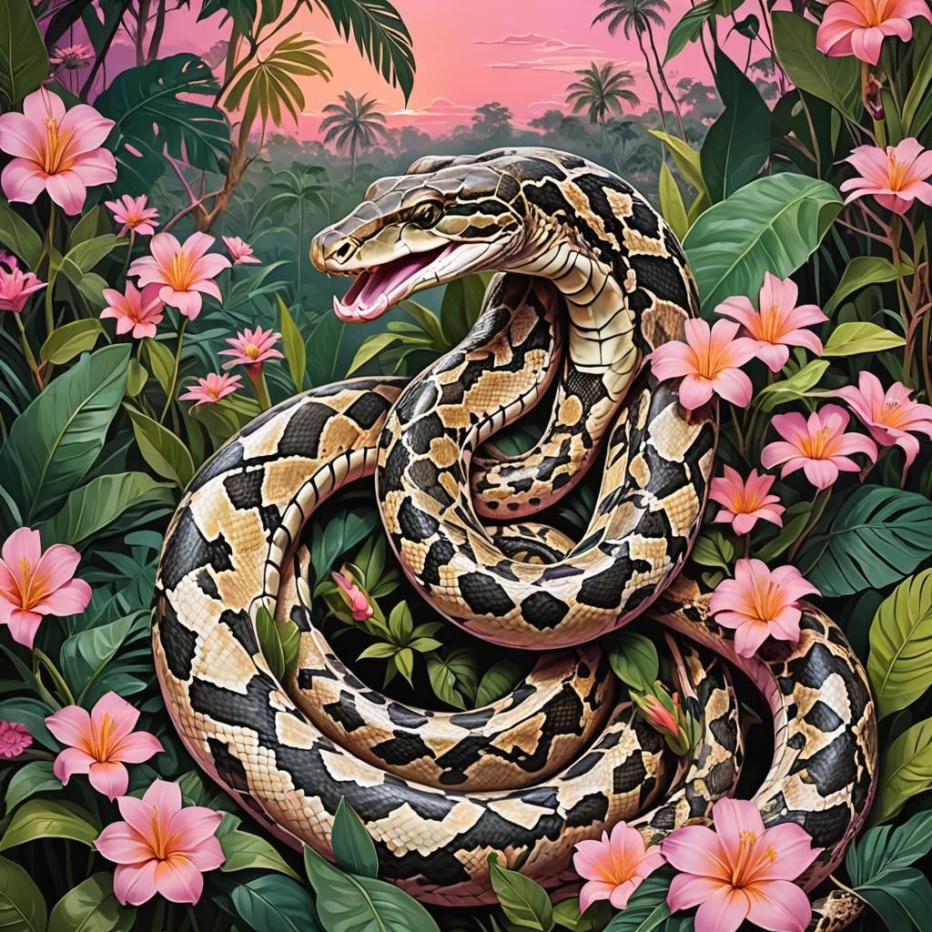 burmese python - AI Generated Artwork - NightCafe Creator