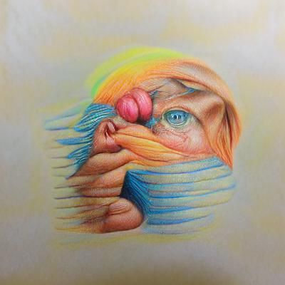 Colored pencil on paper 