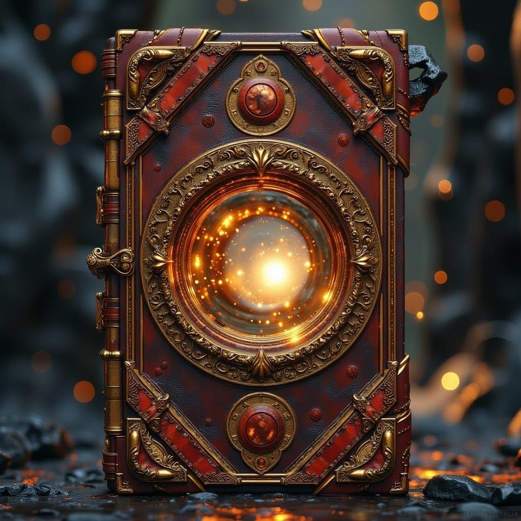 <lora:MJ6-1 Portals:1.0> Book Portal: An enchanted book that, when opened, allows one to step inside and explore the worlds written within i...