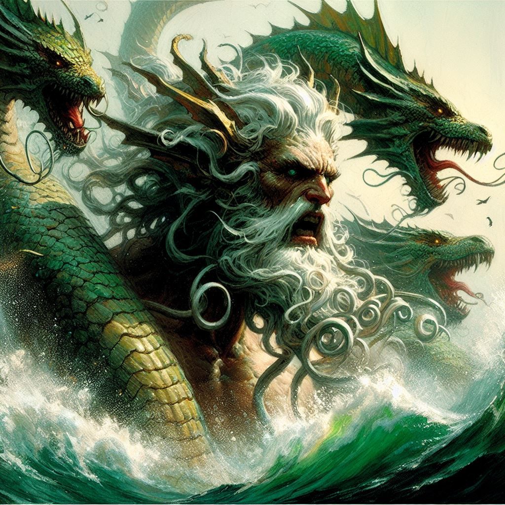 Poseidon, King of the sea Monsters