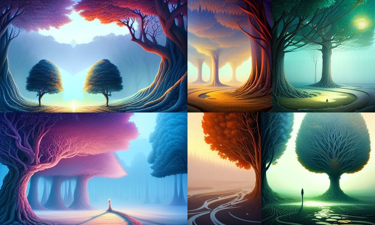 The Two Trees of Valinor: Geometric Landscape