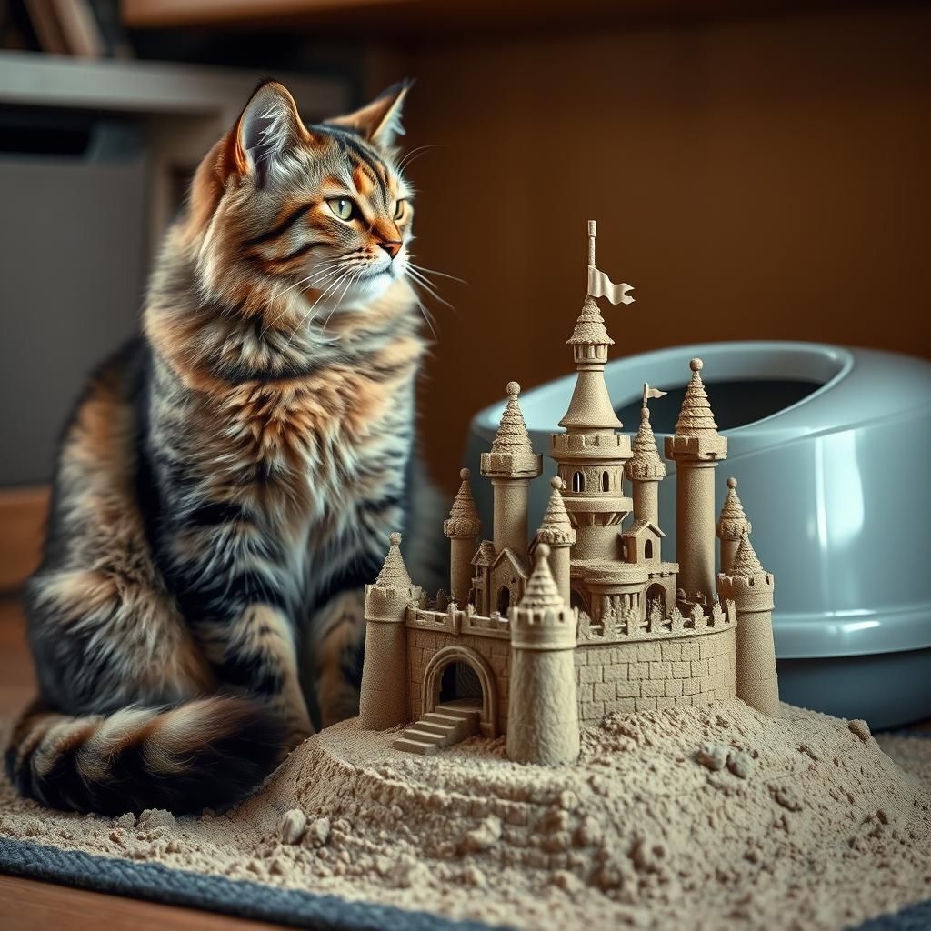 Don’t ask where he got the sand from…  by @Crispy Bess