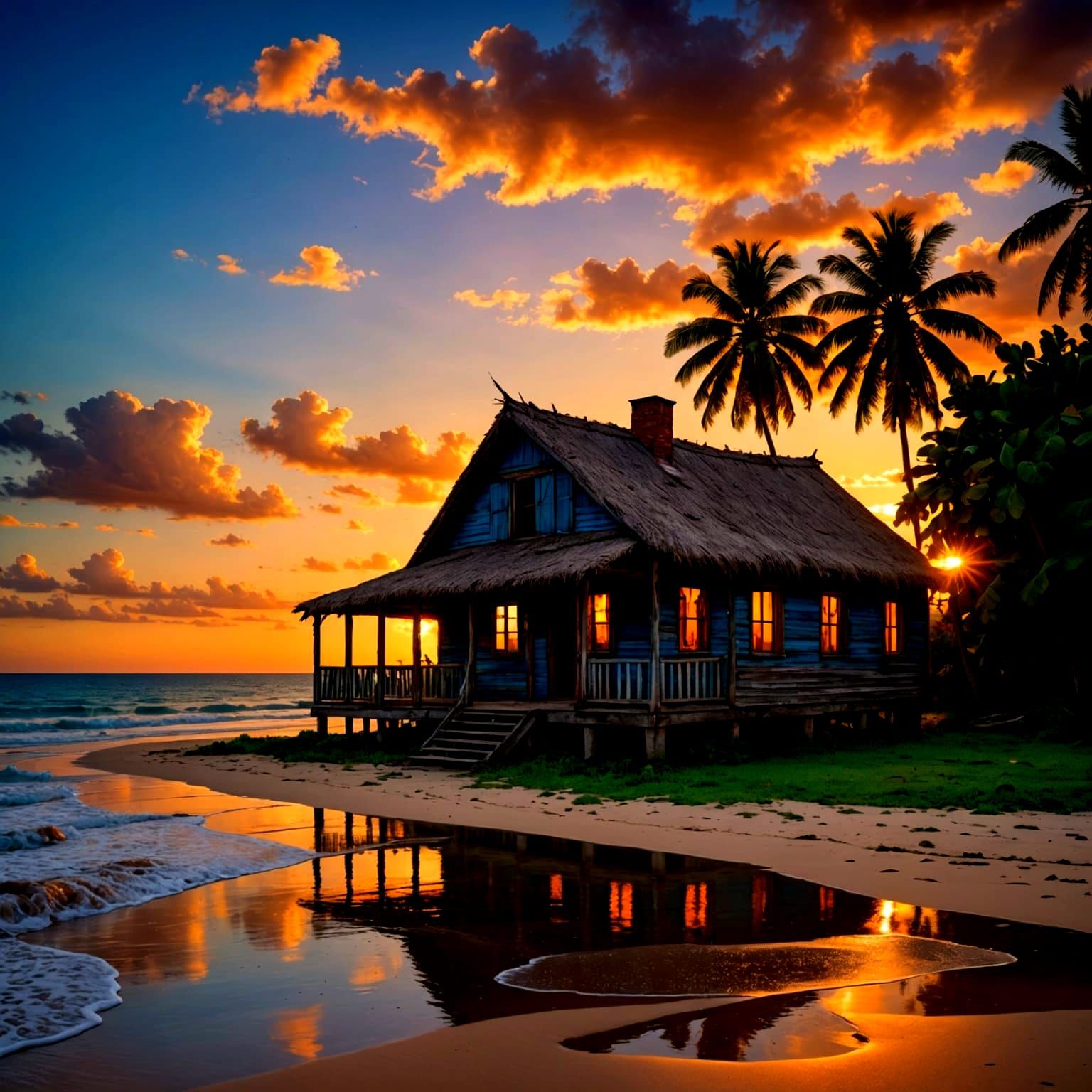 Tahitian Sunset  by @mathy_art_girl_305