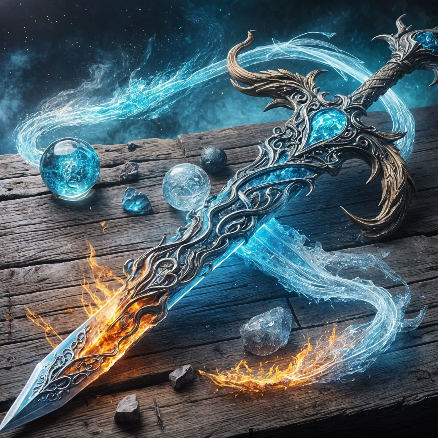 Elemental sword   by @Roswarcus