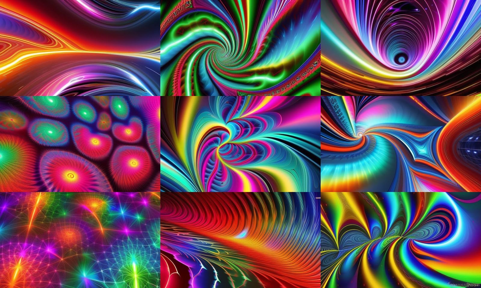 Striking Fractal art, deep colors, vibrant colors, fractal p...