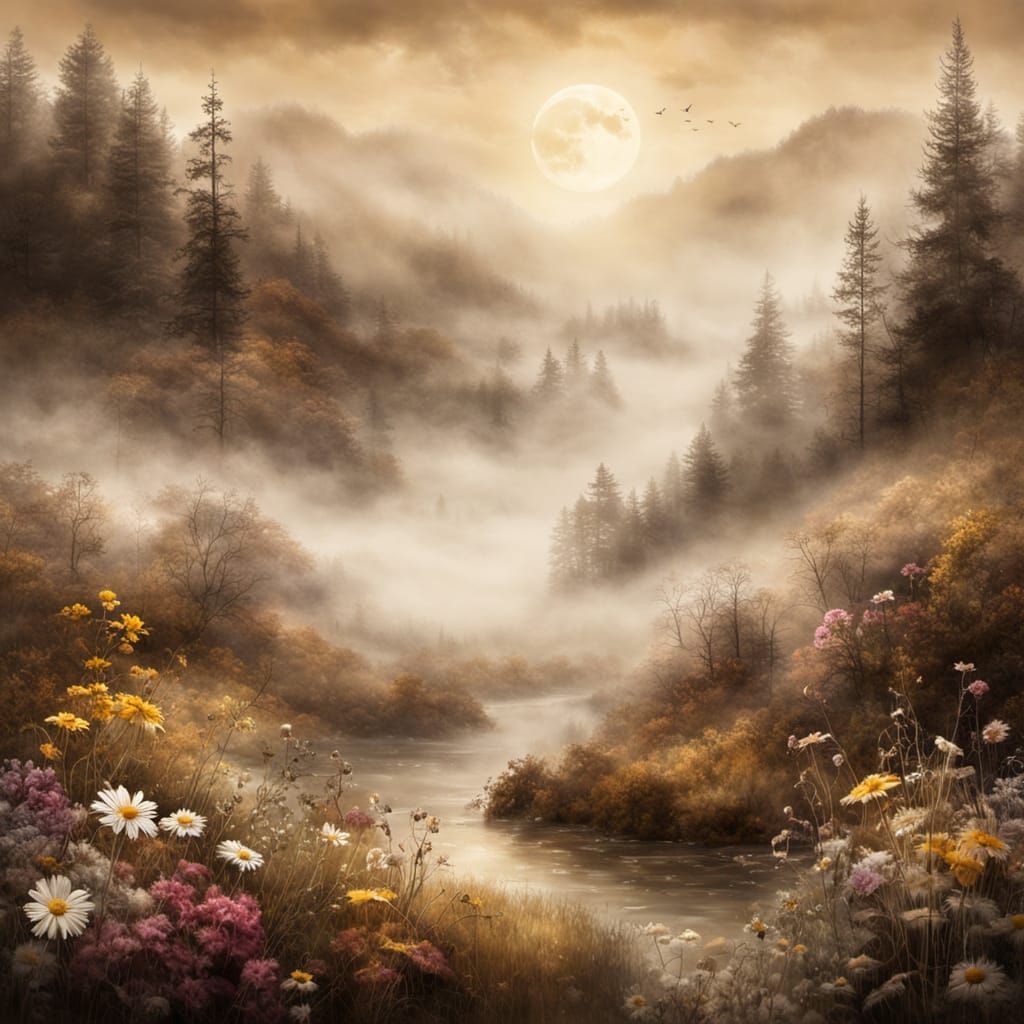 Misty valley  by @annevibb