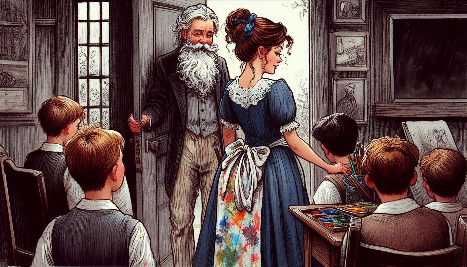 Ms Cameron, the art teacher