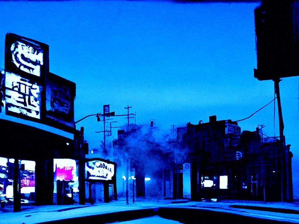 Desolate neon streets - AI Generated Artwork - NightCafe Creator