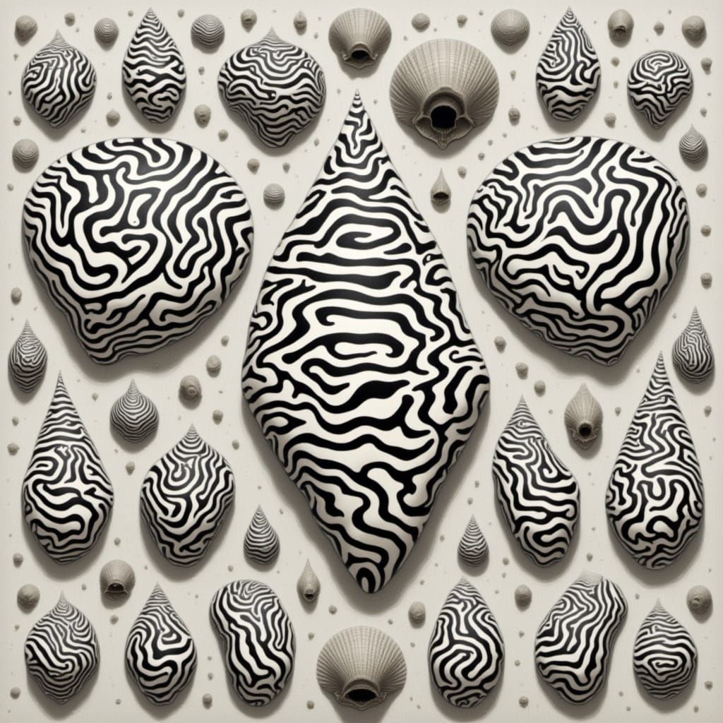 <lora:ZZ ZEBRAPUNK V3:1.0> Seashells