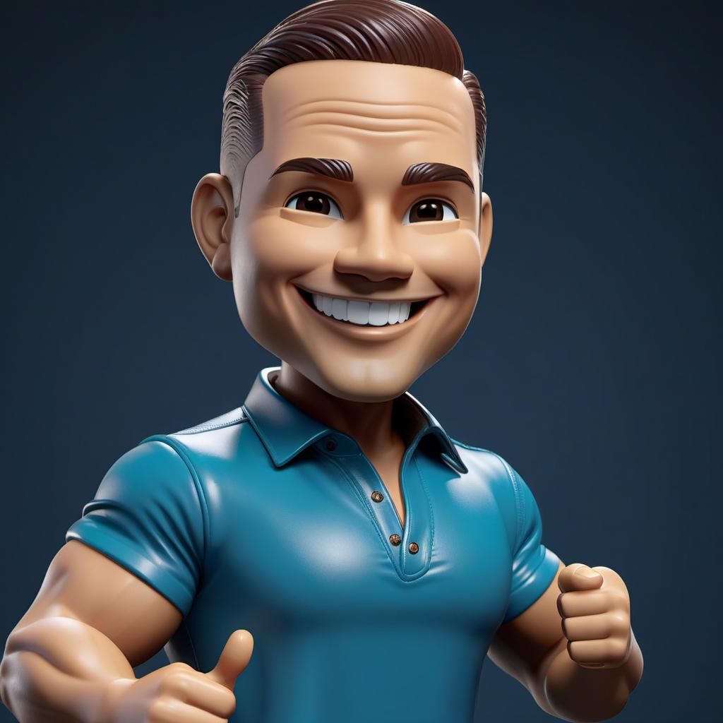 Cartoon art by Ben Bocquelet, Detailed 3-D Render of a Bobbl...