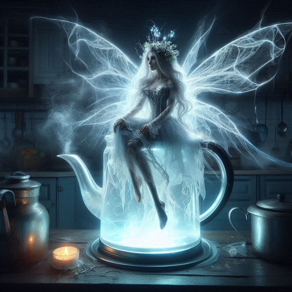 fairy on teapot