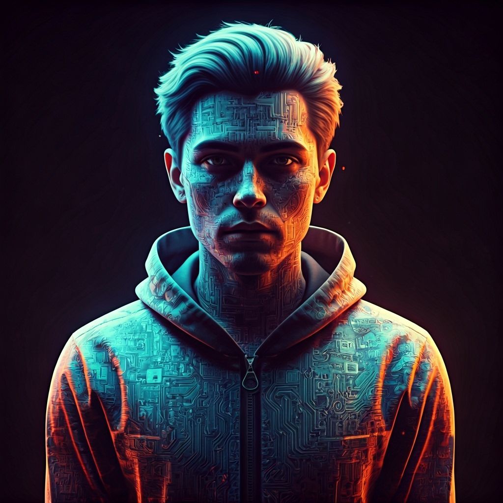 Glitch Portrait, type, hyperrealism