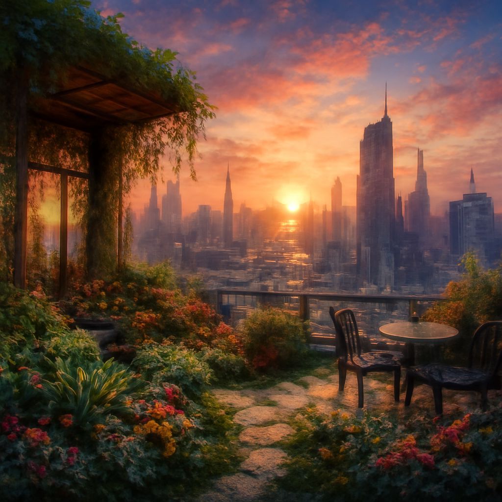 Penthouse Garden Sunset View  by @Seivitae
