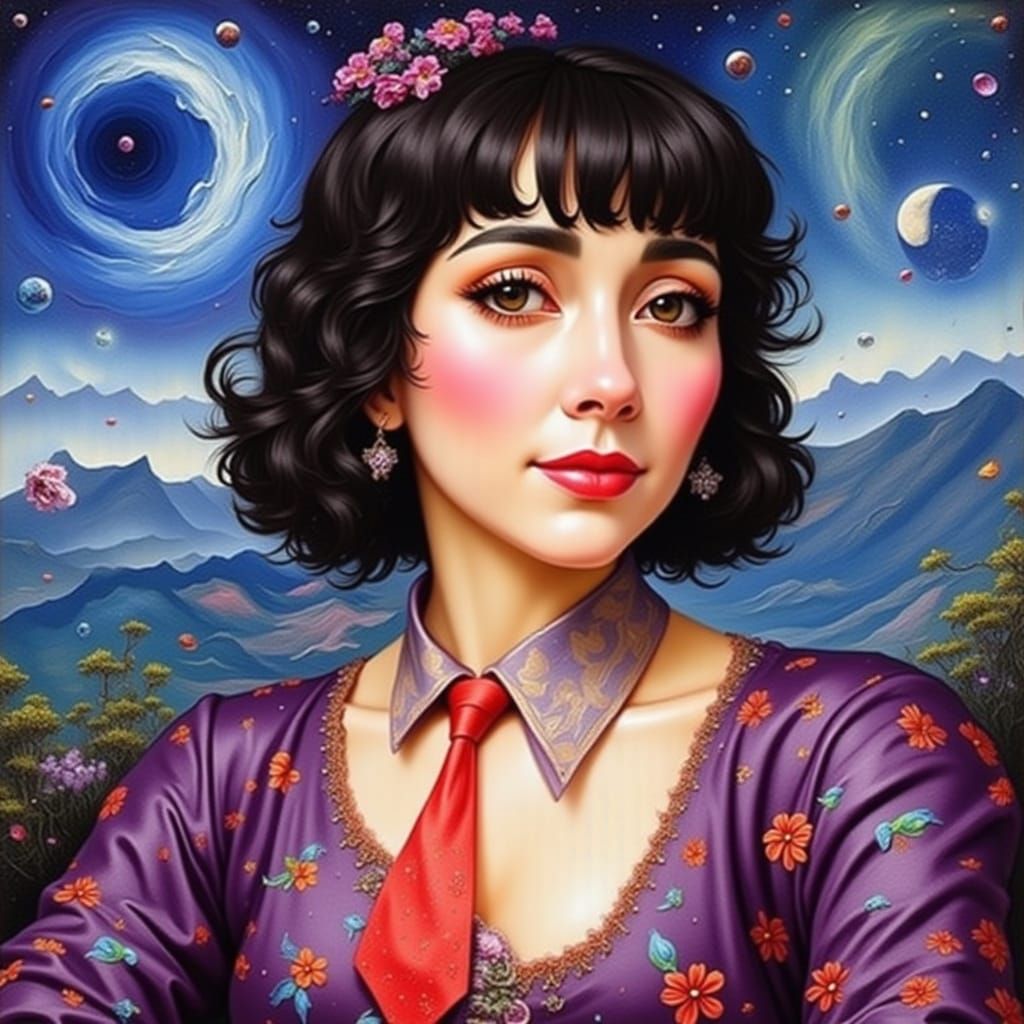 <lora:Impasto2 Flux:1.0> woman