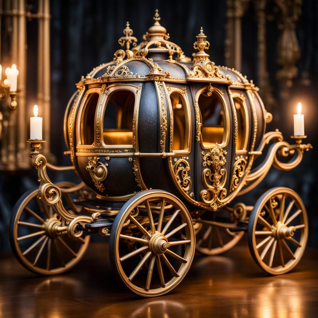 Steampunk Cinderella carriage - AI Generated Artwork - NightCafe Creator