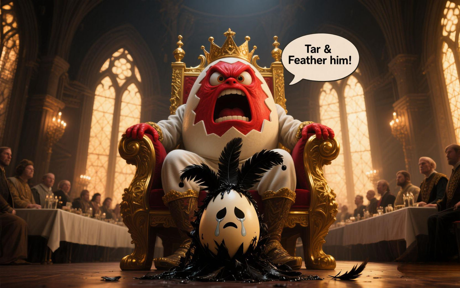 Angry Egg, Tarred & Feathered