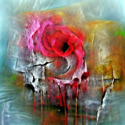 thankyou, death, rose, fading hope acrylic art abstract